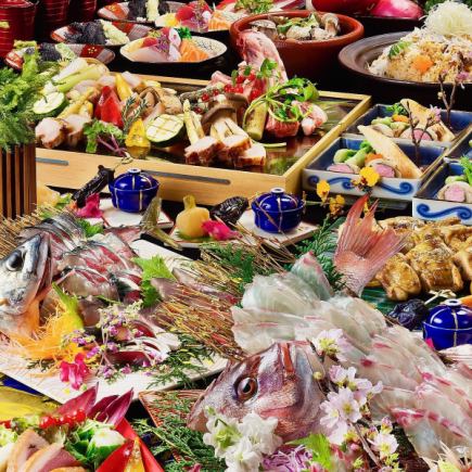 【6・7・8月 宴会・飲み会 全9品】鮮魚・博多赤鶏・チキン南蛮4800円→4000円 飲み放題付き