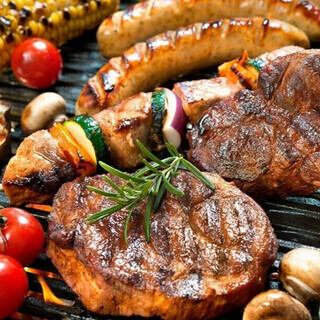 【BBQコース】2時間飲み放題付★シュラスコとチキンを心ゆくまで堪能できる全7品⇒5000円(税込)