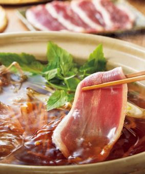 Perfect for New Year's and year-end parties [2.5 hours all-you-can-drink] Satisfying all-you-can-drink ☆ Duck shabu-shabu hotpot course 5,500 yen