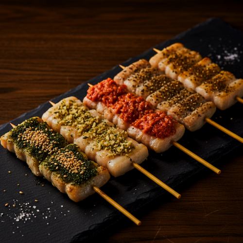 【本店特色】烤雞肉串、肉捲串、蔬菜串,美味無比!各180日圓起(含稅)