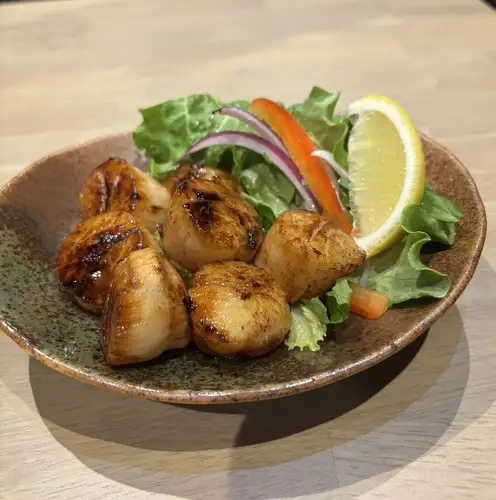 北海道産 貝柱 (塩焼きまたはバター醤油焼き)
