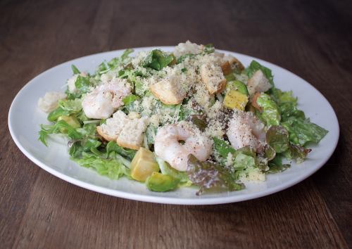 Avocado and Shrimp Caesar Salad