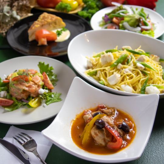 世界の料理5品コース お食事のみ