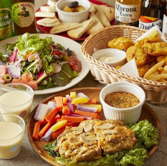 世界の料理5品コース お食事のみ