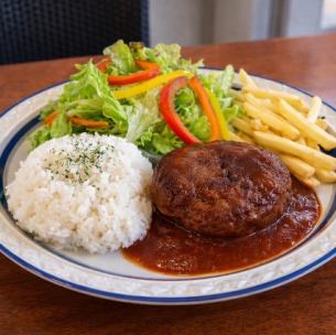 国産牛の手ごねハンバーグ ワンプレート