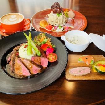 [Lunch] C set food menu + drink + dessert plate 3050 yen (pasta lunch 2950 yen)