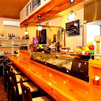 The counter seats are perfect for one person!