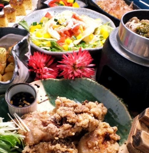 唐揚げや釜飯が楽しめてリーズナブル☆【TORA釜飯コース】120分飲み放題付6品3500⇒3000円