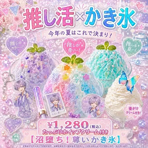 沼堕ち！尊いかき氷【たっぷりホイップクリーム付き】