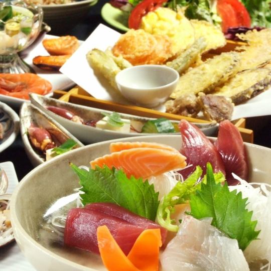 男子会「いぶし銀」コース　5,800円→4,800円　飲み放題135分付き