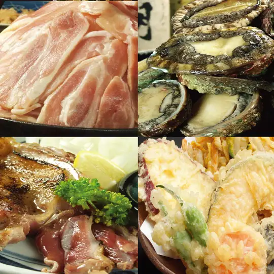 【会社宴会おすすめ】活アワビ・薩摩地鶏・天婦羅を楽しむ贅沢和食コース〈135分飲み放題付〉