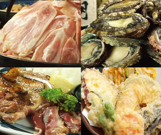 【会社宴会おすすめ】活アワビ・薩摩地鶏・天婦羅を楽しむ贅沢和食コース〈135分飲み放題付〉