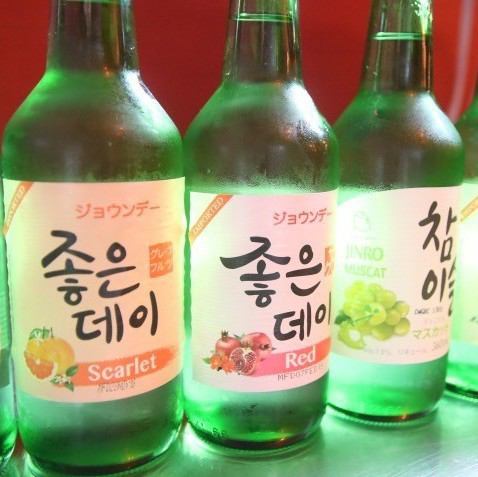 A variety of Korean liquor is also available