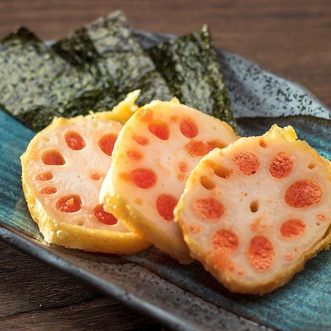 明太蓮根天ぷら