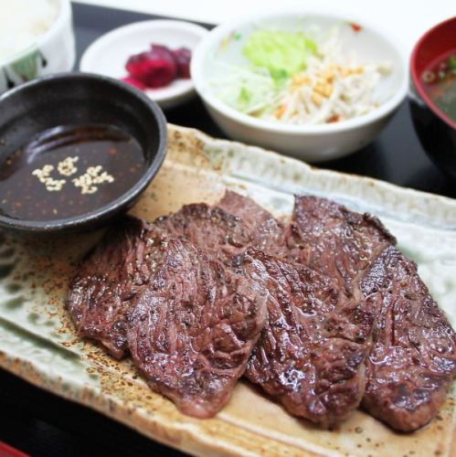Beef skirt steak yakiniku set meal