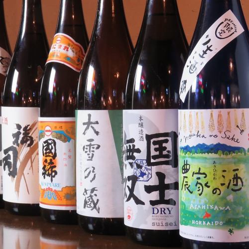 We have abundant local sake and shochu that go well with eel and seafood.