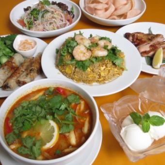 [Enjoy authentic Thailand ♪ Thailand travel course] All 7 dishes including the popular Tom Yum Goong only for 3000 yen (tax included)