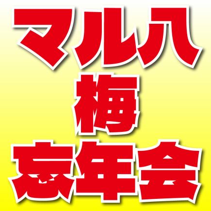 もつ鍋・日戻り鰹・島餃子【マル八<梅>忘年会】120分飲み放題付き⇒8品4000円