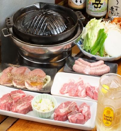 ★Sheep and sheep observation course★ [Basic course 7 dishes total 4500 yen (tax included) 5 popular meat dishes + 3 snacks + grilled vegetables]