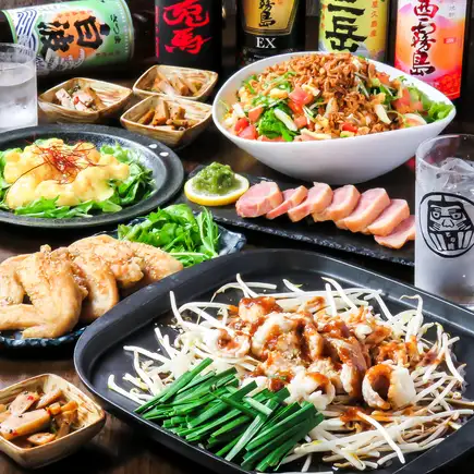 [Perfect for year-end parties! Includes grilled offal, shrimp mayonnaise, and 9 other dishes] 5500 yen (tax included), 120-minute all-you-can-drink course (draft beer included)
