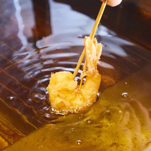 Freshly fried skewer tempura ◎