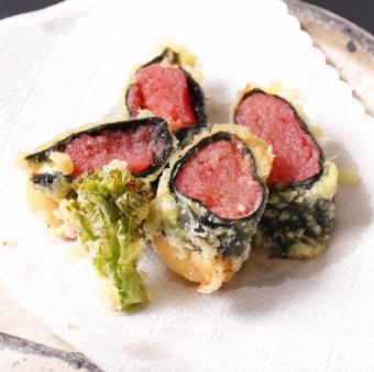 明太子の磯巻き天ぷら
