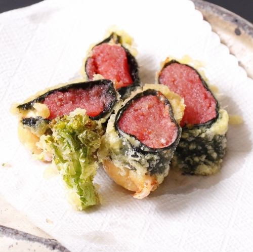 明太子の磯巻き天ぷら