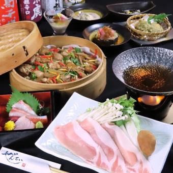 【생맥주도 OK】 ≪젠테이 추려 코스 8품≫ 2시간 음료 무제한 6500엔