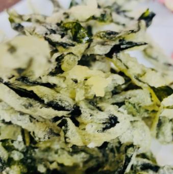 【北三陸男前天然高級天ぷら】まずはわかめで驚いてください!病みつき度最高レベル5です!