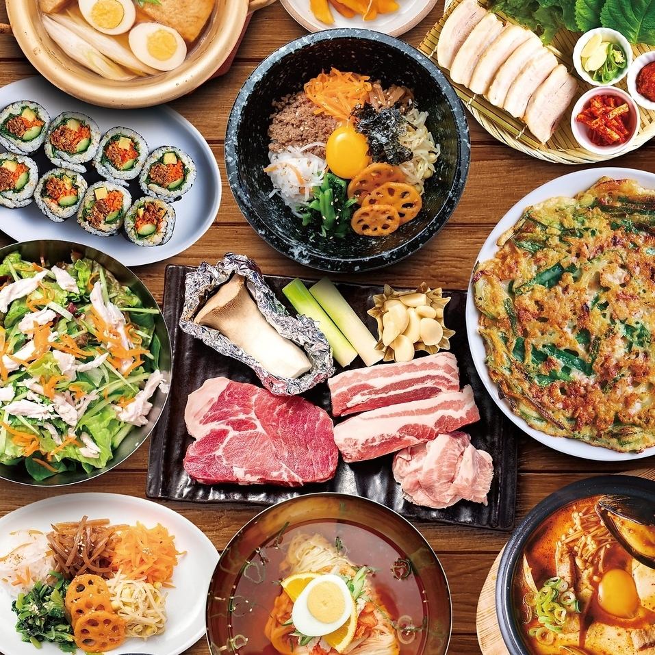 本格韓国料理が食べ放題！飲み放題プランもあり◎各種宴会承り中