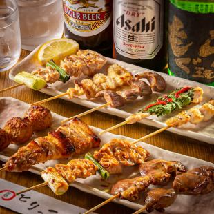 焼鳥がたくさん食べたい方向け！◆焼き鳥満喫コース90分飲み放題付き♪【4950円（税込）】