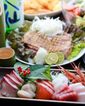 【飲み放題付】四季折々の食材を使用した新食彩あかさきの宴会コース全9品+120分L.O税込5500円