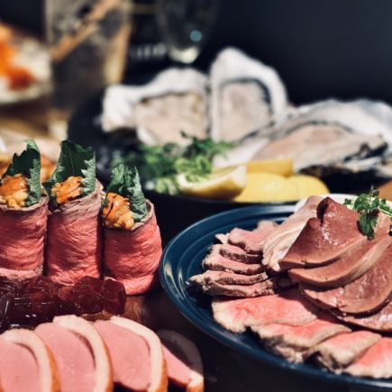 【新年派對】鮮魚×生蠔×海膽×牛排,鮮榨水果酸甜汁,生啤暢飲120分鐘 ¥5000 ⇒ ¥4500