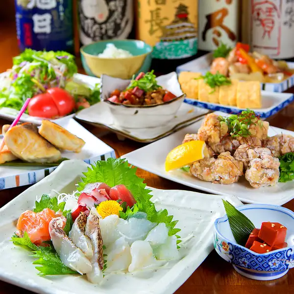 【全8品◆新鮮刺身など旬のお料理堪能100分飲み放題付きコース】5500円~