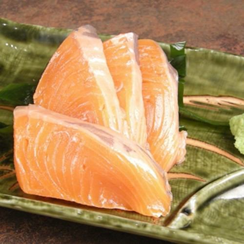 Silver salmon sashimi