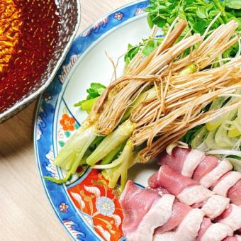 仙台せり鍋コース！牛たんやお造り盛り合わせ含む料理8品＋120分飲み放題付5,000円(税込)