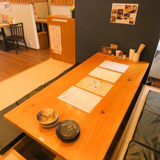We also have sunken kotatsu seating available for up to six people! Perfect for banquets and drinking parties.