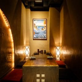 A private room with a tatami mat seat that can accommodate up to 6 people.Please spend your time slowly without worrying about the surroundings.