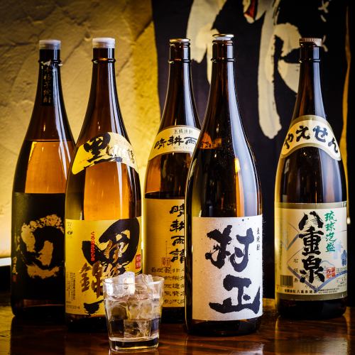 日本酒だけでなく、焼き鳥と相性のいい焼酎も各種ございます♪