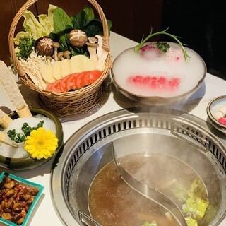 【平日限定】四季の薬膳（二色鍋）など全10品「免疫アップコース」