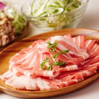【霧降高原豬肉套餐】涮鍋或壽喜燒吃到飽90分鐘大人2980日元