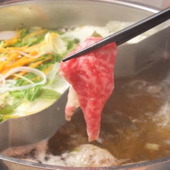 [午餐] [限豬肉] 涮鍋或壽喜燒自助餐 80 分鐘 大人 1,760 日圓