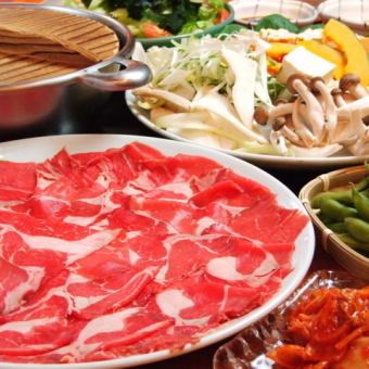 [Domestic beef course] All-you-can-eat shabu-shabu or sukiyaki 90 minutes Adult 3980 yen