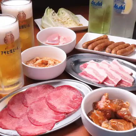 【ホルモン課長をまずはお試し！】気軽に焼肉宴会♪『課長』コース/全7品+90分飲み放題 3850円