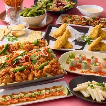 【全8品】〈鉄板 鶏の旨辛焼きコース〉☆2時間飲み放題付4000円(税込)