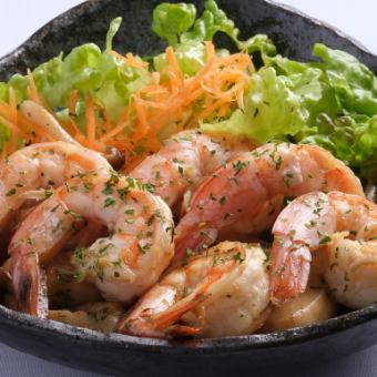 海老とキノコの鉄板焼　各種