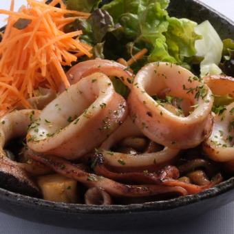 イカとキノコの鉄板焼　各種