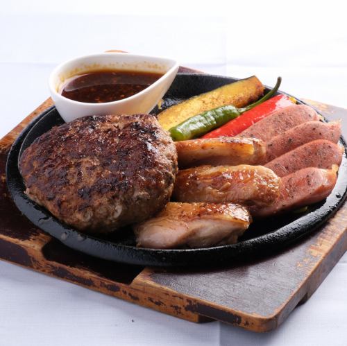 ハンバーグ&ミックスグリルセット