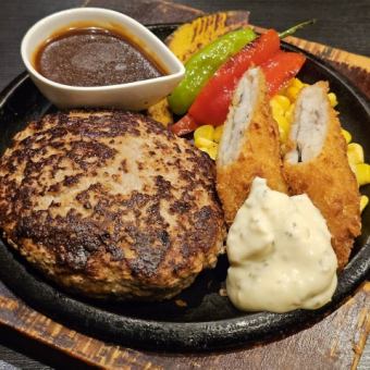 ハンバーグ&白身魚フライセット