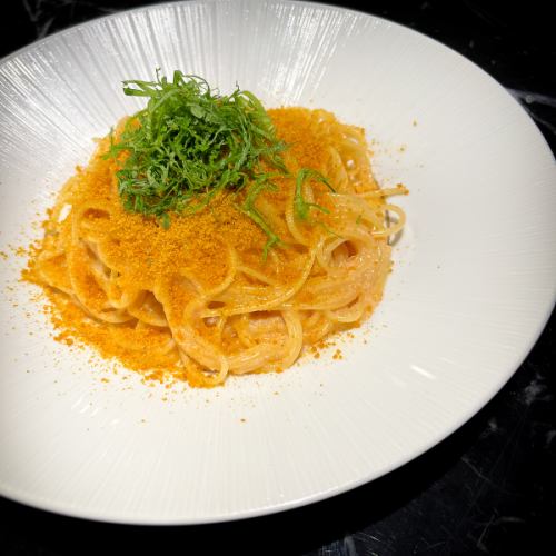 Dried mullet roe and cod roe pasta